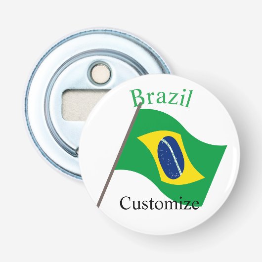 Brasilien Landesflagge Thunder_Cove Flaschenöffner (Vorderseite)