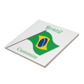 Brasilien Landesflagge Thunder_Cove Fliese (Seite)