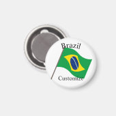 Brasilien Landesflagge Thunder_Cove Magnet (Vorderseite/Rückseite)