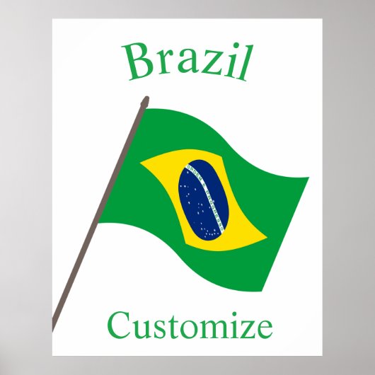 Brasilien Landesflagge Thunder_Cove Poster (Vorne)