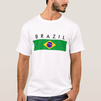 Brasilien-Landesflaggenationssymbol-Namentext T-Shirt