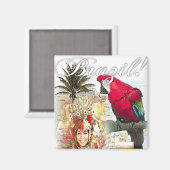 Brasilien Magnet (Vorderseite/Rückseite)