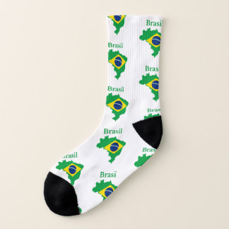 Brasilien Map Flag Design Socken