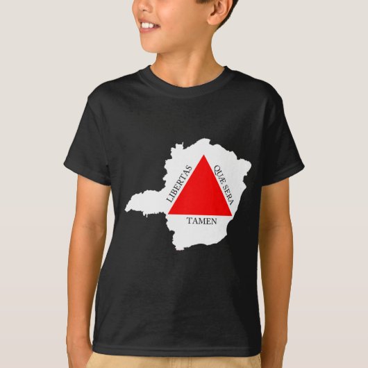 BRASILIEN-MINAS GERAIS-Flaggenkarte T-Shirt (Vorderseite)