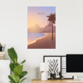 Brasilien Minimal Reiseplakat Poster (Heimbüro)