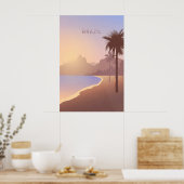 Brasilien Minimal Reiseplakat Poster (Küche)