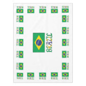 Brasilien mit brasilianischer Flagge Tischdecke (Vorderseite)
