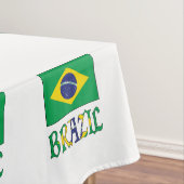 Brasilien mit brasilianischer Flagge Tischdecke (Beispiel)