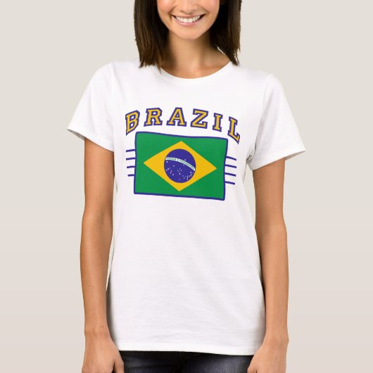 Brasilien mit Flagge T-Shirt (Vorderseite)