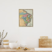 Brasilien mit Guyana und Paraguay Poster (Küche)