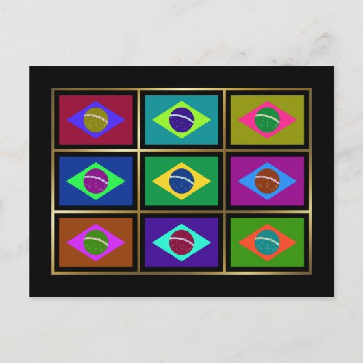 Brasilien Multihue Flags Postkarte (Vorderseite)