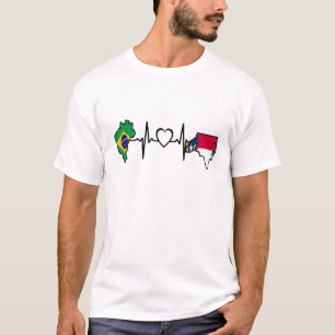 Brasilien North Carolina Heartbeat - Brasilianisch T-Shirt