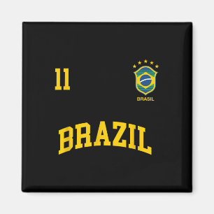 Brasilien Nummer 11 Brasilianisches Fußballteam Sp Magnet