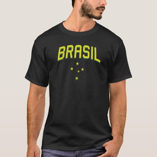 Brasilien oder Brasilien in Fußball Fußball-Fußbal T-Shirt (Vorderseite)