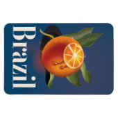 Brasilien Orange Reiseplakat Magnet (Horizontal)