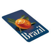 Brasilien Orange Reiseplakat Magnet (Rechte Seite)