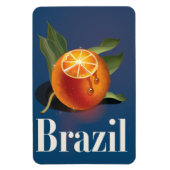 Brasilien Orange Reiseplakat Magnet (Vertikal)