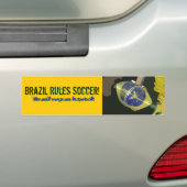 Brasilien ordnet Fußball an! Autoaufkleber (Auf Auto)
