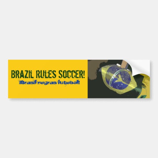 Brasilien ordnet Fußball an! Autoaufkleber (Vorne)
