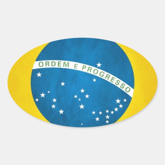 Brasilien Ovaler Aufkleber (Vorderseite)