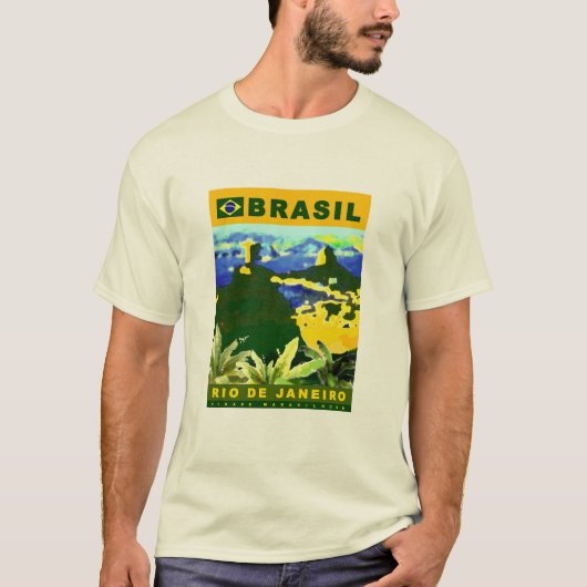 Brasilien Poster-Design T-Shirt (Vorderseite)