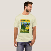 Brasilien Poster-Design T-Shirt (Vorne ganz)