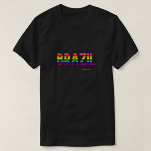 Brasilien Pride T Shirt Regenbogenflagge