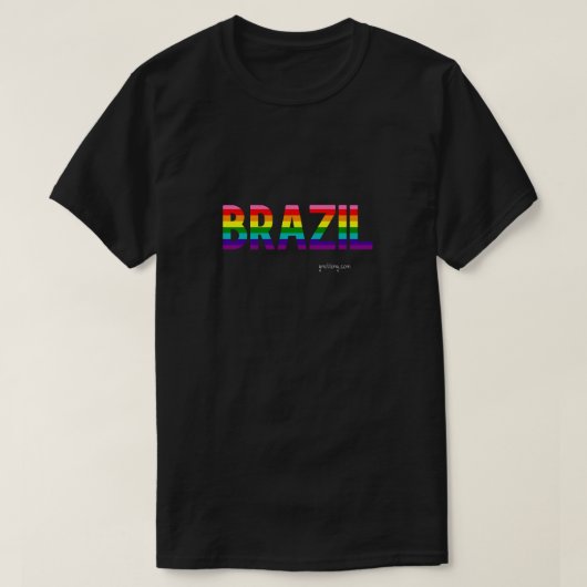 Brasilien Pride T Shirt | Regenbogenflagge (Design vorne)