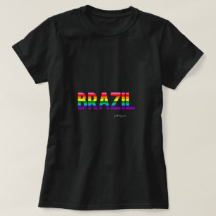 Brasilien Pride T Shirt   Regenbogenflagge W.