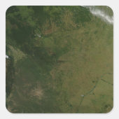 Brasilien Quadratischer Aufkleber (Vorderseite)