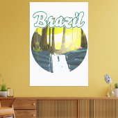Brasilien - Rainforest Logo Leinwanddruck (Insitu (Wohnzimmer))