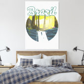 Brasilien - Rainforest Logo Leinwanddruck (Insitu (Schlafzimmer))