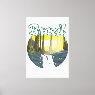 Brasilien - Rainforest Logo Leinwanddruck