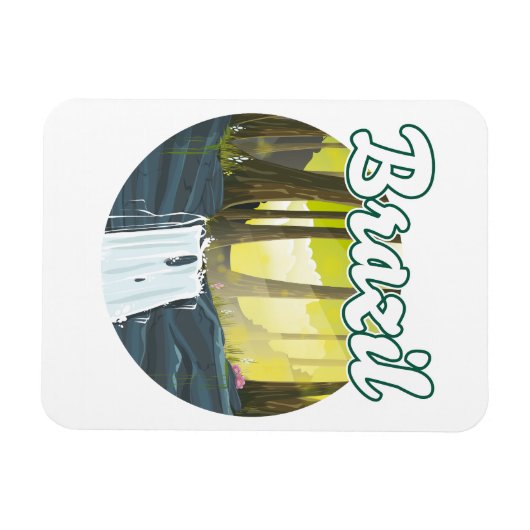 Brasilien - Rainforest Logo Magnet (Horizontal)