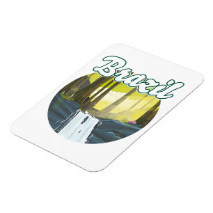 Brasilien - Rainforest Logo Magnet