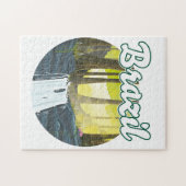 Brasilien - Rainforest Logo Puzzle (Horizontal)