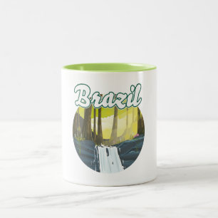 Brasilien - Rainforest Logo Zweifarbige Tasse