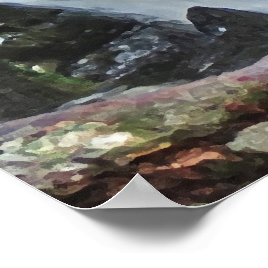 Brasilien Rainforest Waterfall Poster (Ecke)