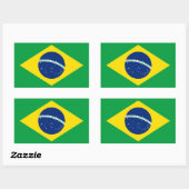 Brasilien Rechteckiger Aufkleber (Blatt)
