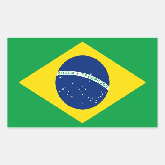 Brasilien Rechteckiger Aufkleber (Vorderseite)
