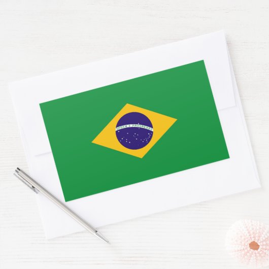 BRASILIEN RECHTECKIGER AUFKLEBER (Umschlag)