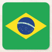 Brasilien Rechteckiger Pappuntersetzer (Vorderseite)