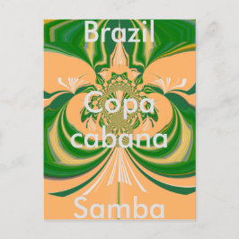 Brasilien Red Golden Green Postcard Template Postkarte