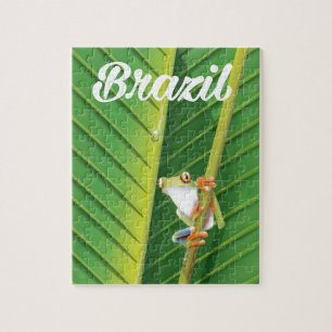 Brasilien Regenwald Baumfrosch Reiseplakat Puzzle