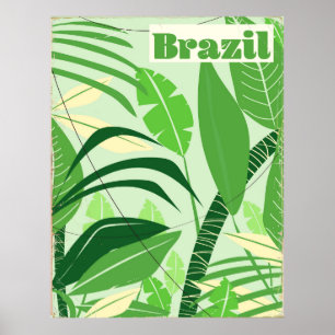 Brasilien Regenwald Vintage Urlaubsdruck Poster