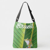 Brasilien Regenwaldfrosch Reiseplakat Tragetaschen Mit Langen Trägern (Vorderseite)