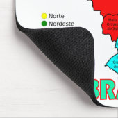 Brasilien. Regionen in der Farbe Mousepad (Ecke)