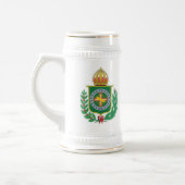 Brasilien-Reich-Wappen Bierglas (Links)