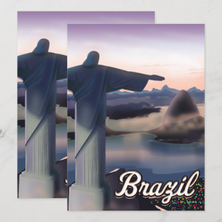 Brasilien Reiseplakat Art Print.