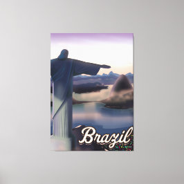 Brasilien Reiseplakat Art Print. Leinwanddruck